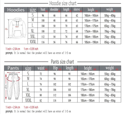 Fashion Men's Sweatshirt Hoody for Men Male Suit Spring 2022 Female Man Sets Women's Tracksuit Sportswear Hoodies + Sweatpants